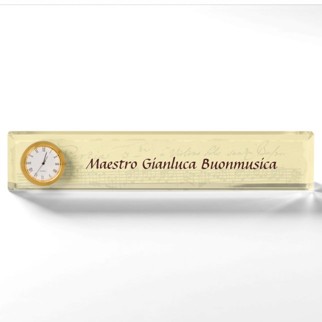 Bach Partita Manuscript Nameplate (Front)