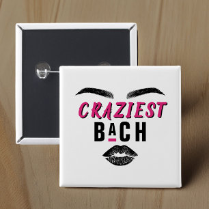 Bach Personality Type Face Bachelorette Party 2 Inch Square Button