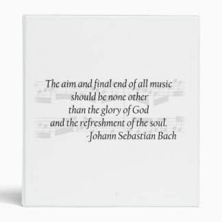 Bach Quote Music Binder