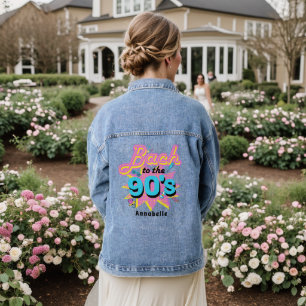 Bach to 90s Retro Vintage Bachelorette Party Denim Jacket