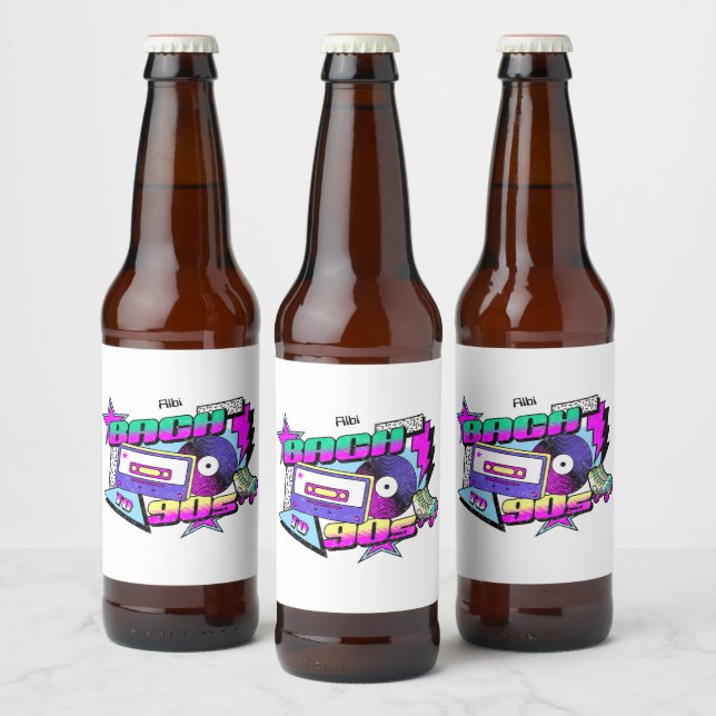 bach to the 90s beer bottle label (Bottles)