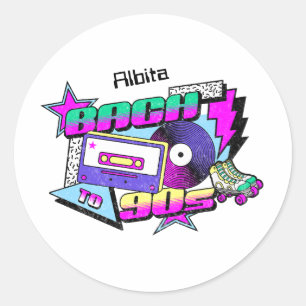 Bach to the 90s classic round sticker