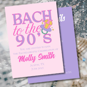 Bach to the 90s – Retro Bachelorette Party Invitation