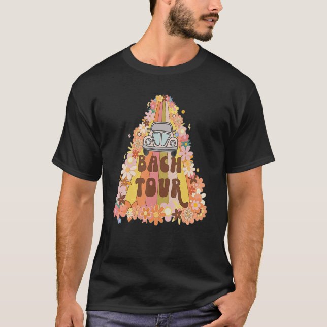 Bach Tour Retro 60s 70s Theme Bridesmaid Bachelore T-Shirt (Front)