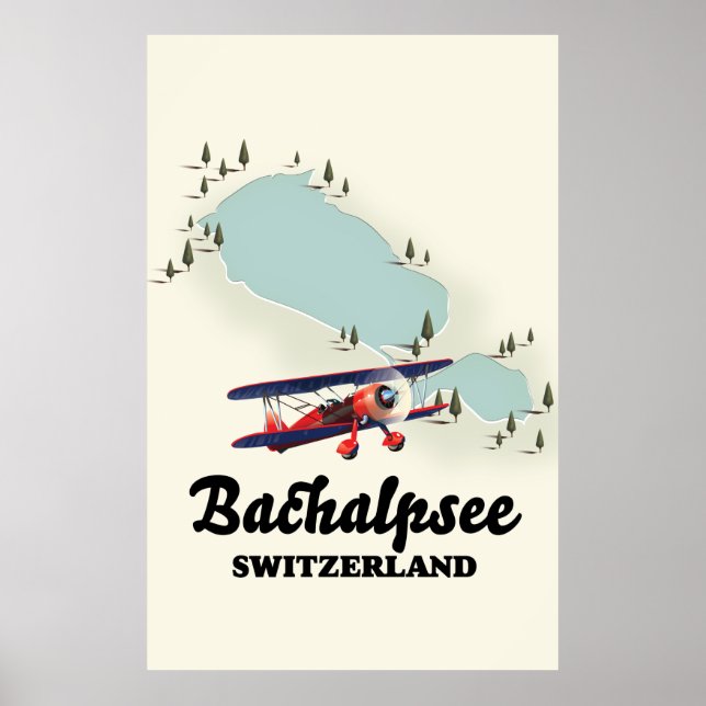 Bachalpsee switzerland map poster (Front)