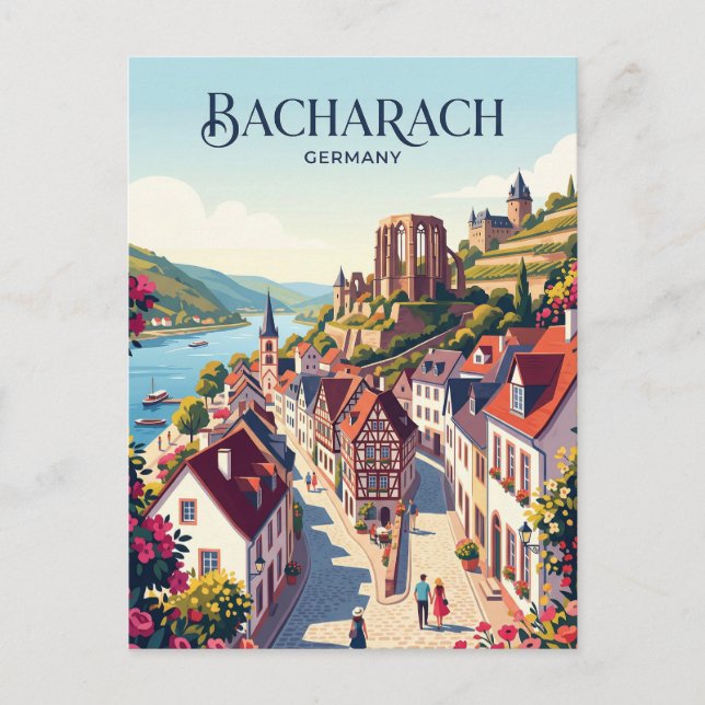 Bacharach Germany Postcard (Front)