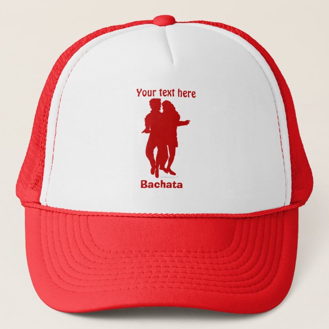 Bachata Bachata Dancers Silhouette Custom Trucker Hat (Front)