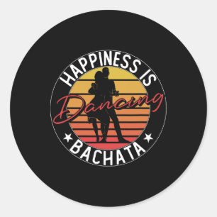 Bachata Dancing Dominican Bachatero Latin Music Ba Classic Round Sticker
