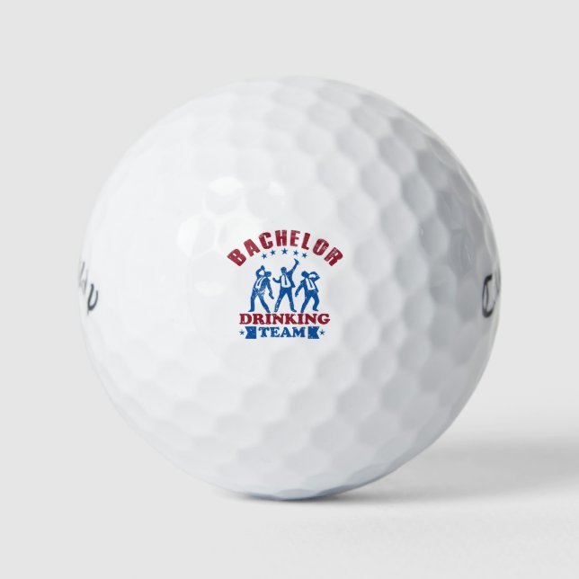 Bachelor drinking team golf balls (Front)