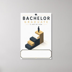 Bachelor Graduate 2026 Custom Name Canvas Print