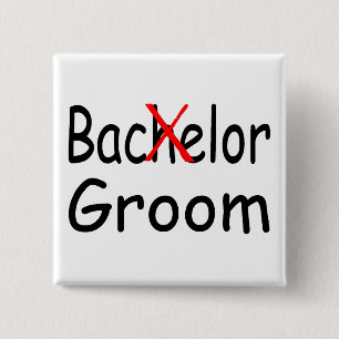 Bachelor (Groom) 2 Inch Square Button