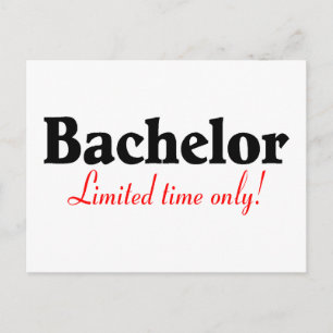 Bachelor Limited Time Only Postcard