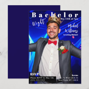 Bachelor Night Magazine Cover Invitation