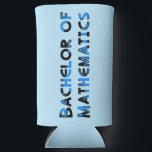 Bachelor of Mathematics Seltzer Can Cooler<br><div class="desc">Celebrate graduations and embrace summer with this fantastic can cooler, proudly displaying "Bachelor of Mathematics!" Perfect for keeping your beverages perfectly chilled at outdoor celebrations, backyard BBQs, or lakeside get-togethers. This durable cooler is an excellent way to acknowledge years of hard work and numerical dedication. It's an essential accessory for...</div>