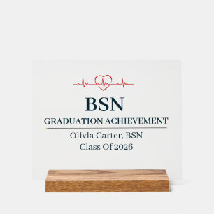 Bachelor of Science in Nursing Custom Name Year  Acrylic Sign