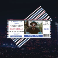 Bachelor or Stag Party Photo Invitation Ticket