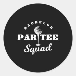 Bachelor Par-tee Squad Funny Golf Bachelor Party P Classic Round Sticker