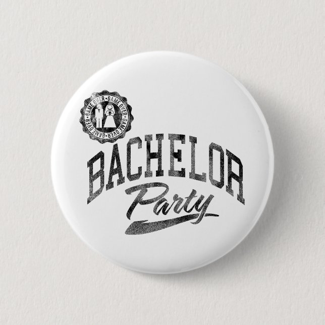 Bachelor Party 2 Inch Round Button (Front)