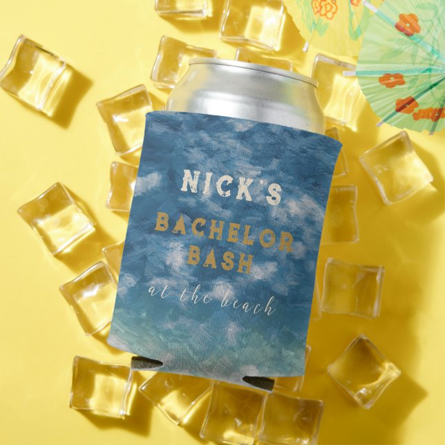 Bachelor Party | Bachelor Bash at the Beach Can Cooler (In Situ Summer)