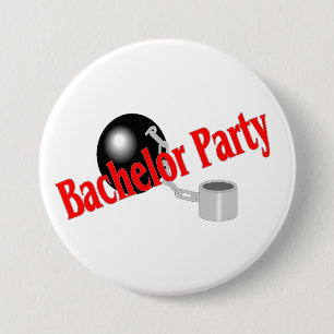 Bachelor Party Ball and Chain 3 Inch Round Button