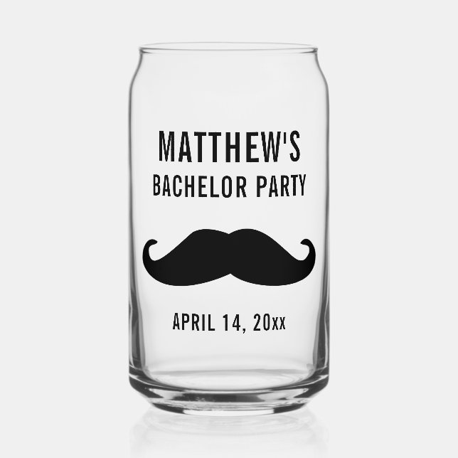 Bachelor Party Black Mustache Mariage Favor Bière (Recto)