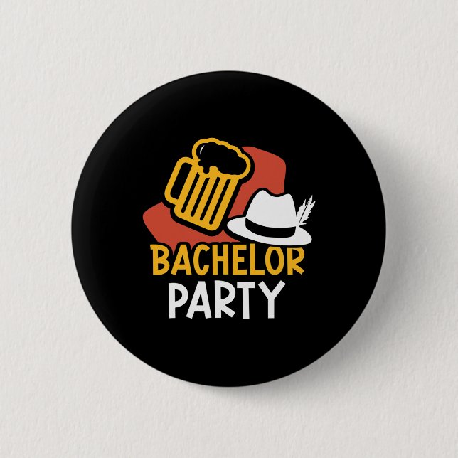 Bachelor Party Bride Groom Team 1  2 Inch Round Button (Front)