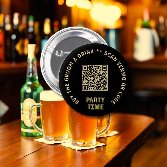 Bachelor Party Buy the Groom A Drink Scan 2 Inch Round Button (Creator Uploaded)