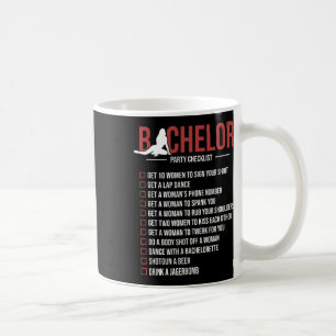 Bachelor Party Checklist Funny Groom Bachelor Part Coffee Mug