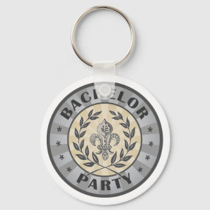 Bachelor Party Crest Design Keychain