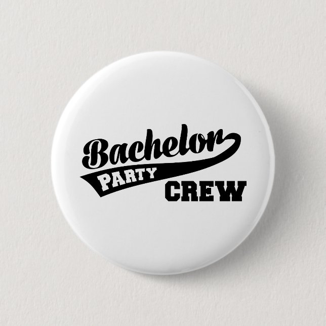 Bachelor Party Crew 2 Inch Round Button (Front)