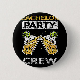 Bachelor Party Crew Bride Groom Team  2 Inch Round Button