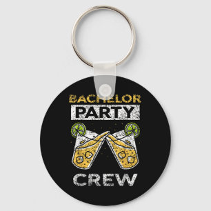 Bachelor Party Crew Bride Groom Team Keychain
