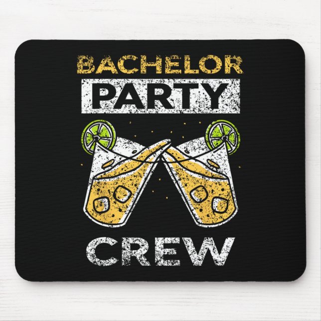 Bachelor Party Crew Groom Bride Team 1  Mouse Pad (Front)