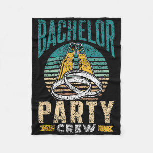 Bachelor Party Crew Groom Bride Team  Fleece Blanket