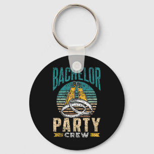 Bachelor Party Crew Groom Bride Team Keychain