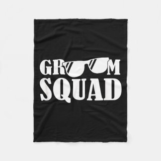 Bachelor Party Crew Groomer Wedding Groom Funny Fleece Blanket