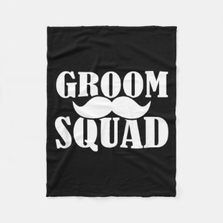 Bachelor Party Crew Groomer Wedding Groom Funny Fleece Blanket