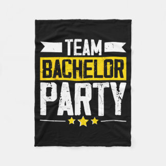 Bachelor Party Crew Groomer Wedding Groom Funny Fleece Blanket
