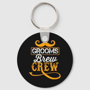 Bachelor Party Crew Groomer Wedding Groom Funny Keychain