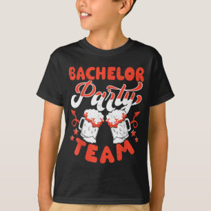 Bachelor Party Crew Groomer Wedding Groom Funny T-Shirt