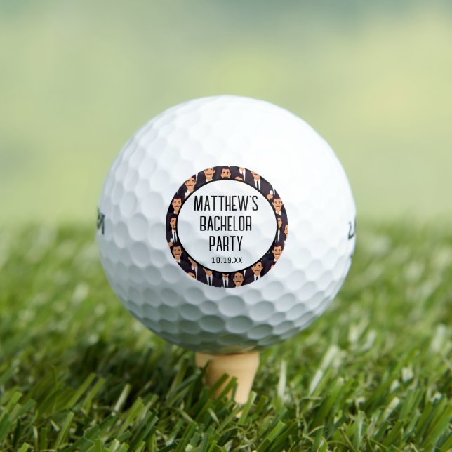 Bachelor Party Cute Groomsman Wedding Favour Golf Balls (Insitu Tee)