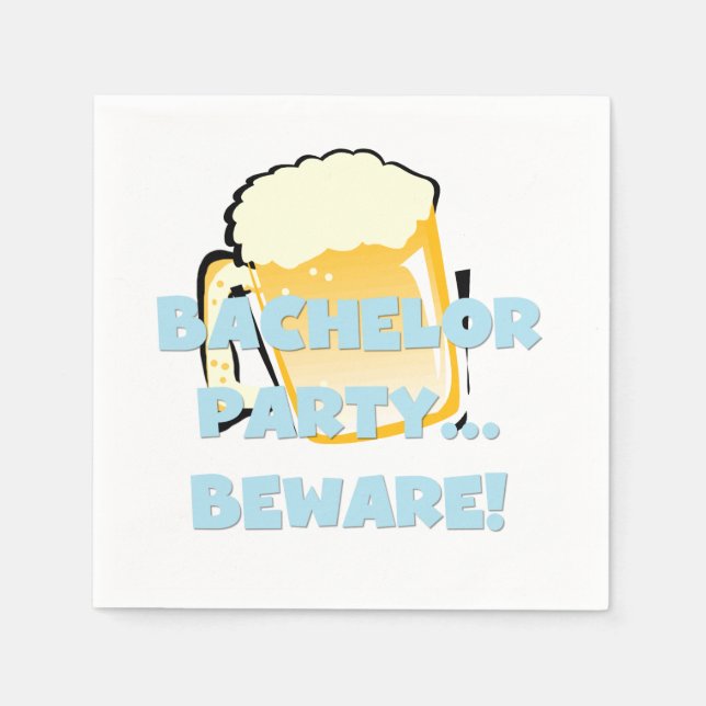 Bachelor Party Disposable Paper  Napkins (Front)