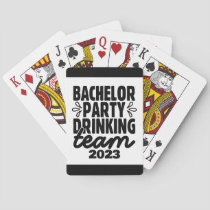 Bachelor Party Drinking Team, Customizable Date Playing Cards