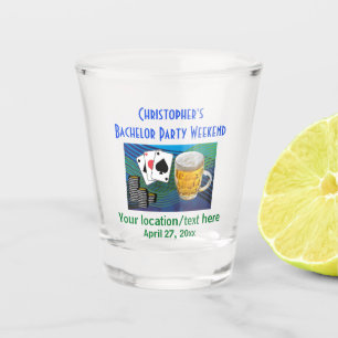 Bachelor Party Favour Beer Poker Gambling Shot Glass