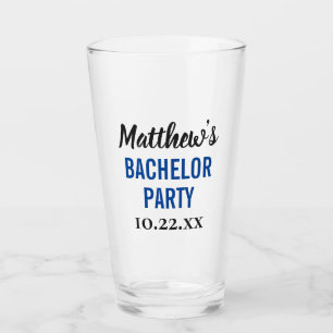 Bachelor Party Favour Modern Typography Beer Pint Glass