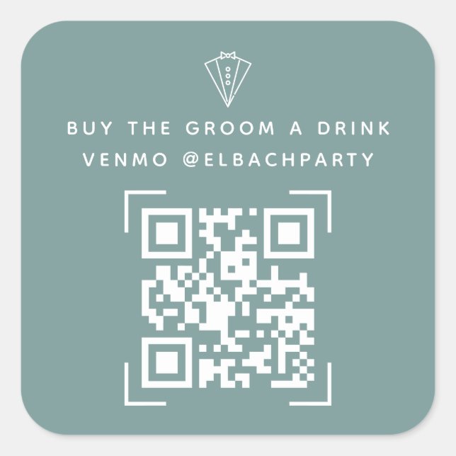 Bachelor Party Fund | Buy The Groom A Drink  Square Sticker (Front)