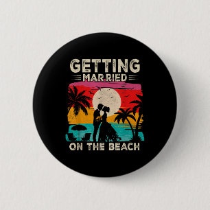 Bachelor Party Getting Married On The Beach Bride 2 Inch Round Button