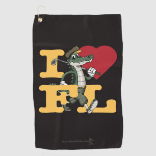 Bachelor Party Golf Trip I Love FL Golfing Gator Towel
