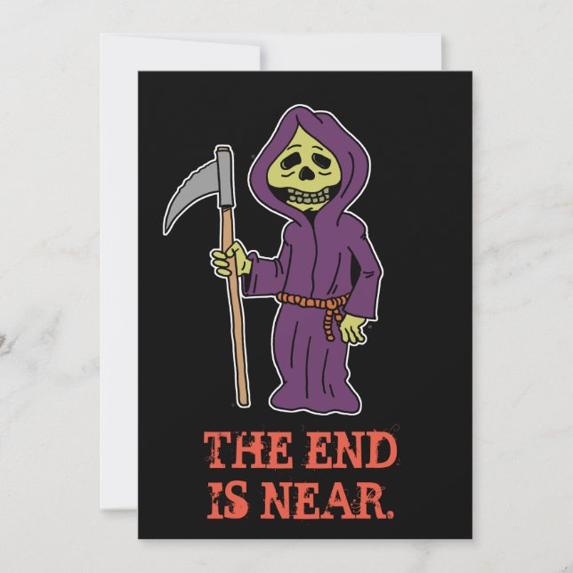 Bachelor Party Grim Reaper Invitation (Front)