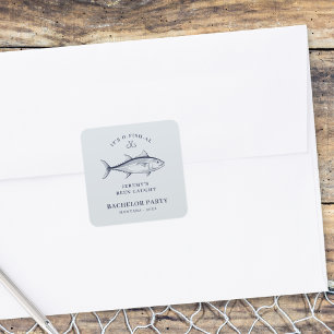 Bachelor Party Groom Fishing Trip Square Sticker